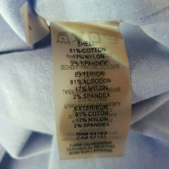 Maternity Calvin Klein Blue Button Up Sleeveless Blouse Top Shirt Size UNKNOWN - Picture 8 of 10